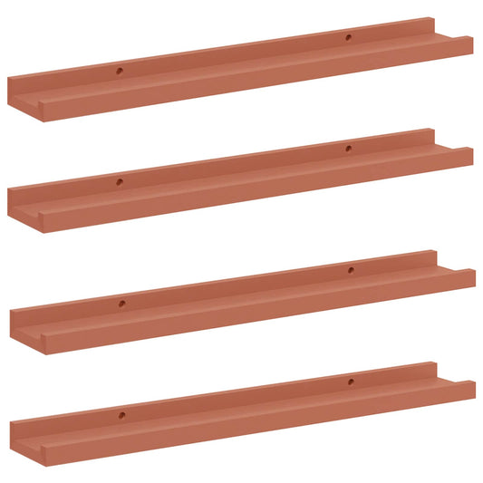 Wall Shelf with Shelf 4 pcs Red 60 x 9 x 3 cm Engineered Wood Wall Shelf with Shelf 4 pcs Red 60 x 9 x 3 cm Engineered Wood