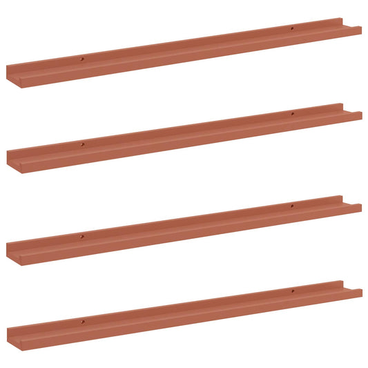 Wall Shelf with Shelf 4 pcs Red 100 x 9 x 3 cm Engineered Wood Wall Shelf with Shelf 4 pcs Red 100 x 9 x 3 cm Engineered Wood