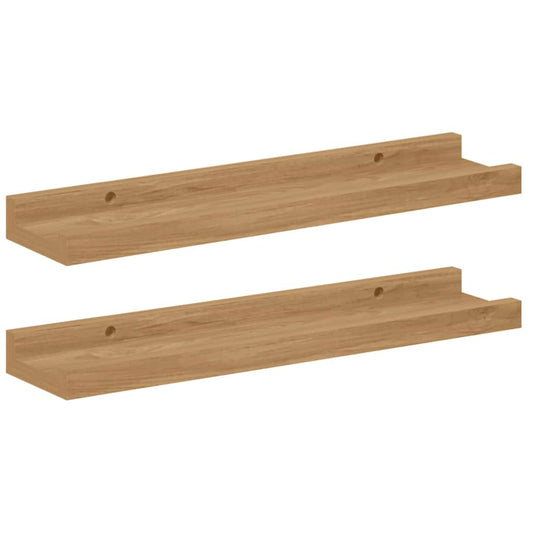 Wall Shelf with Shelf 2 pcs Brown 40 x 9 x 3 cm Engineered Wood Wall Shelf with Shelf 2 pcs Brown 40 x 9 x 3 cm Engineered Wood