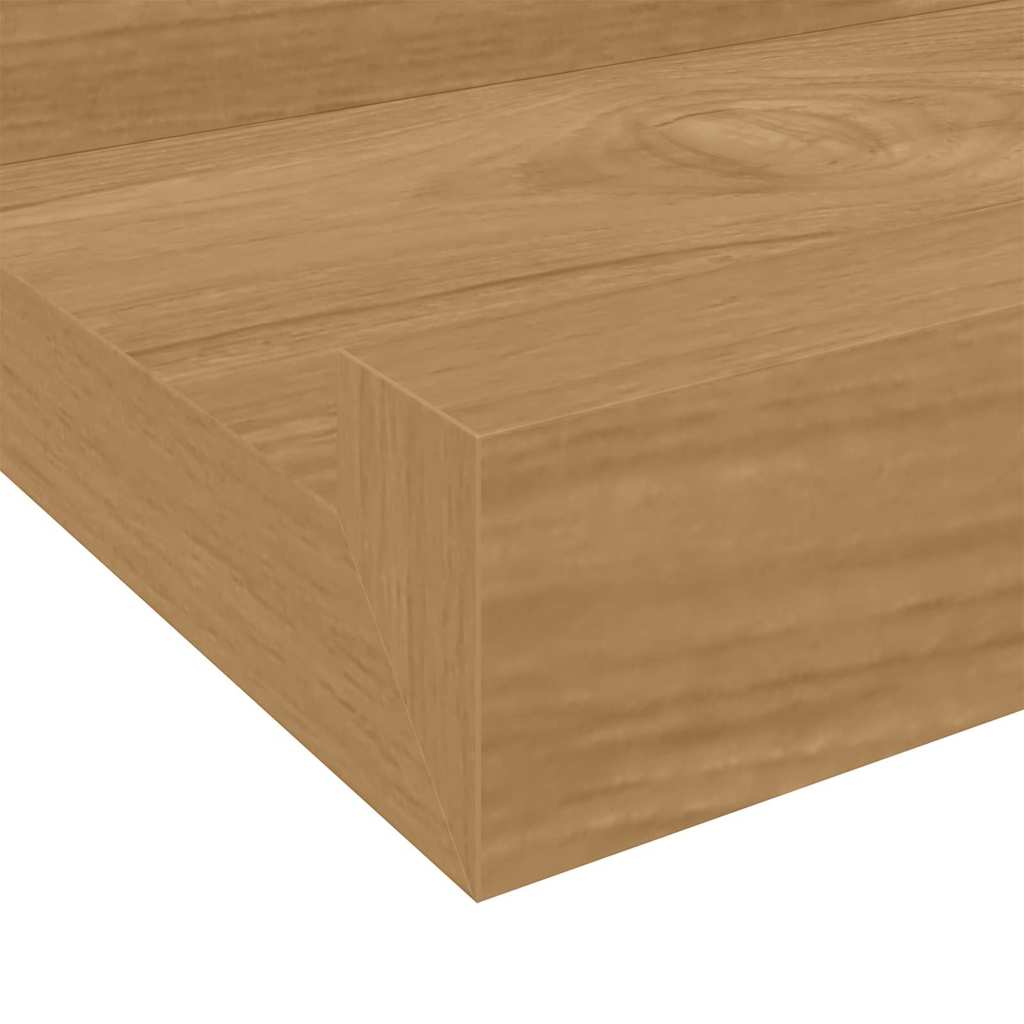 Wall Shelf 4 pcs Brown 100 x 9 x 3 cm Engineered Wood