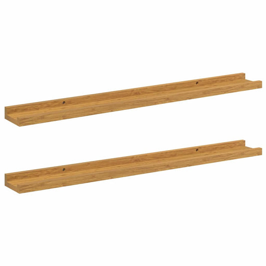 Wall Shelf with Shelf 2 pcs Beige 80 x 9 x 3 cm Engineered Wood Wall Shelf with Shelf 2 pcs Beige 80 x 9 x 3 cm Engineered Wood