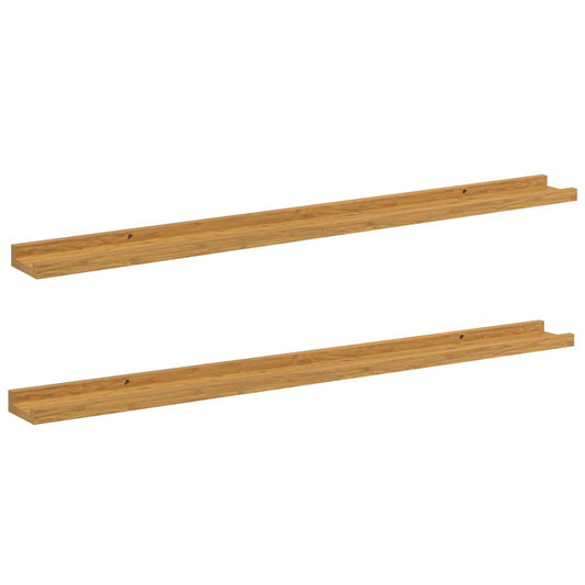 Wall Shelf 2 pcs Beige 100 x 9 x 3 cm Engineered Wood Wall Shelf 2 pcs Beige 100 x 9 x 3 cm Engineered Wood