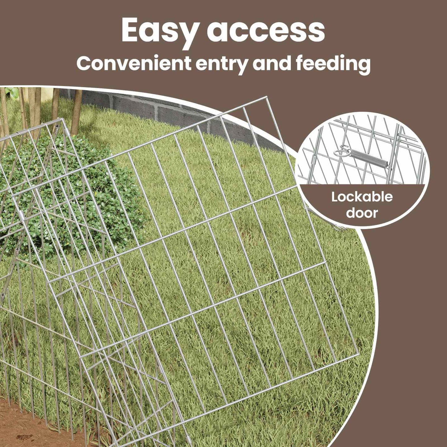 Rabbit Cage Silver 215 x 55 x 55 cm Galvanised Steel