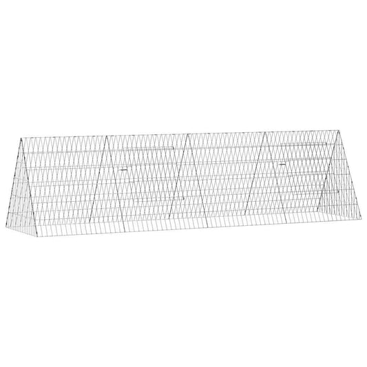 Rabbit Cage Silver 215 x 55 x 55 cm Galvanised Steel Rabbit Cage Silver 215 x 55 x 55 cm Galvanised Steel