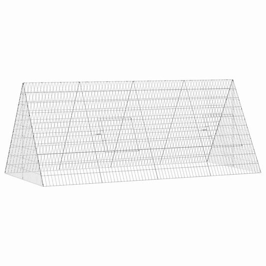 Rabbit Cage Silver 215 x 100 x 85 cm Galvanised Steel Rabbit Cage Silver 215 x 100 x 85 cm Galvanised Steel