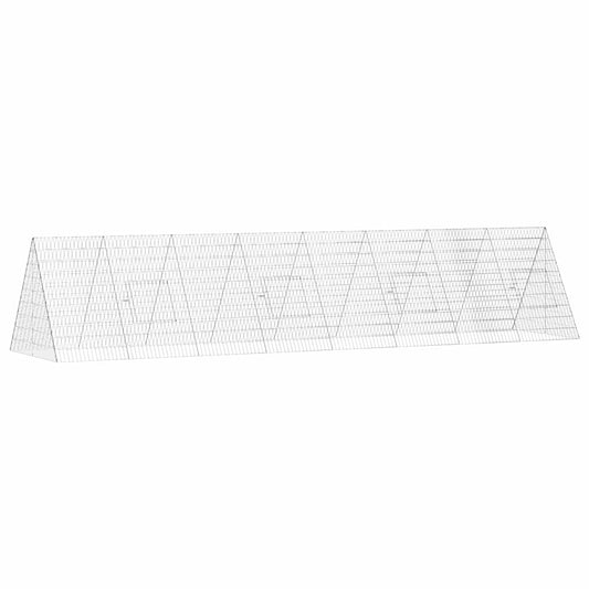 Rabbit Cage Silver 430 x 100 x 85 cm Galvanised Steel Rabbit Cage Silver 430 x 100 x 85 cm Galvanised Steel