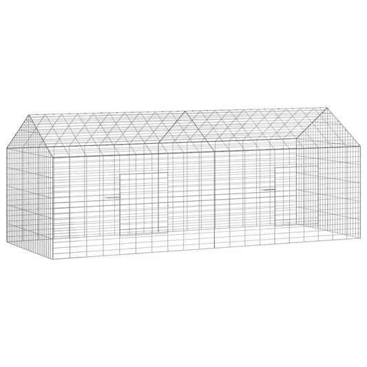 Rabbit Cage Silver 200 x 78 x 78 cm Galvanised Steel Rabbit Cage Silver 200 x 78 x 78 cm Galvanised Steel