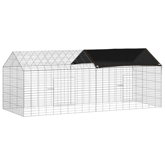 Rabbit Cage Silver 200 x 78 x 78 cm Galvanised Steel Rabbit Cage Silver 200 x 78 x 78 cm Galvanised Steel