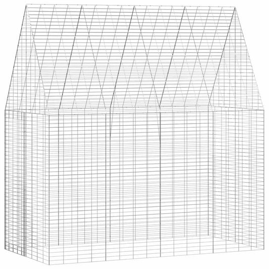 Rabbit Cage Silver 200 x 100 x 210 cm Galvanised Steel Rabbit Cage Silver 200 x 100 x 210 cm Galvanised Steel