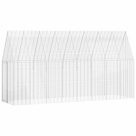 Rabbit Cage Silver 400 x 100 x 210 cm Galvanised Steel Rabbit Cage Silver 400 x 100 x 210 cm Galvanised Steel