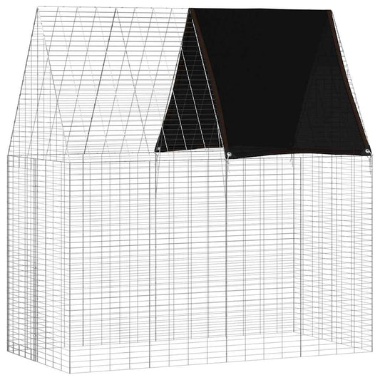 Rabbit Cage Silver 200 x 100 x 210 cm Galvanised Steel Rabbit Cage Silver 200 x 100 x 210 cm Galvanised Steel