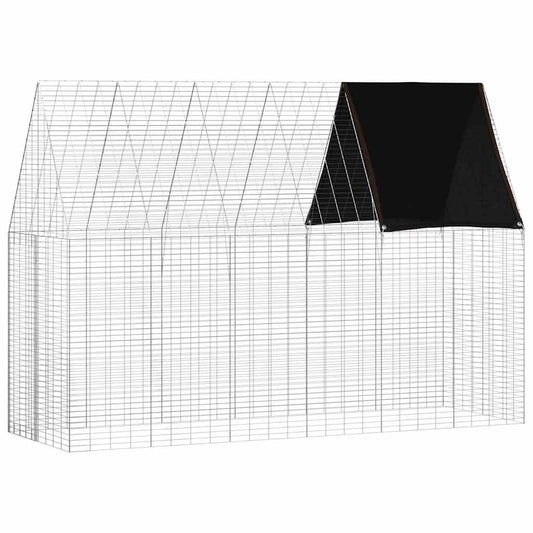 Rabbit Cage Silver 300 x 100 x 210 cm Galvanised Steel Rabbit Cage Silver 300 x 100 x 210 cm Galvanised Steel