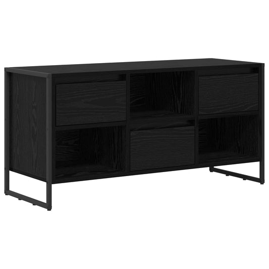 TV Cabinet Black Oak 100 x 36 x 49.5 cm Engineered Wood TV Cabinet Black Oak 100 x 36 x 49.5 cm Engineered Wood