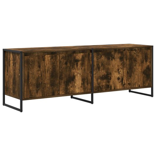 TV Cabinet Smoke Oak 140 x 36 x 49.5 cm Engineered Wood TV Cabinet Smoke Oak 140 x 36 x 49.5 cm Engineered Wood