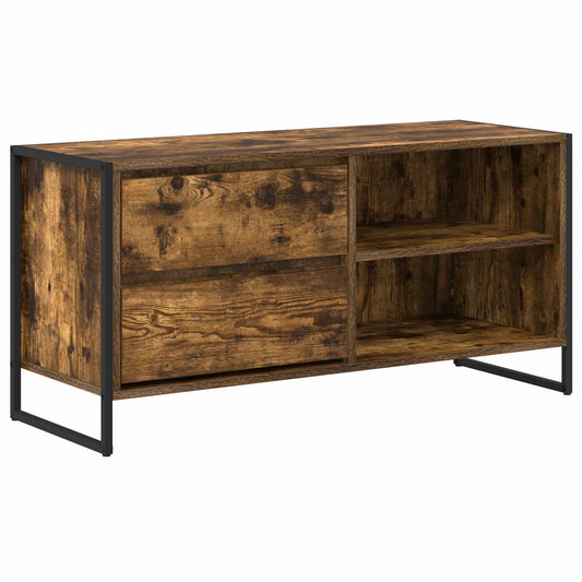 TV Cabinet Smoke Oak 100 x 36 x 49.5 cm Engineered Wood TV Cabinet Smoke Oak 100 x 36 x 49.5 cm Engineered Wood