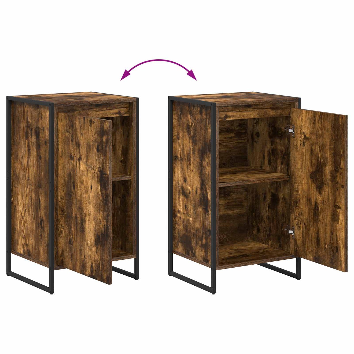 Sideboard Smoke Oak 43 x 36 x 75.5 cm Engineered Wood