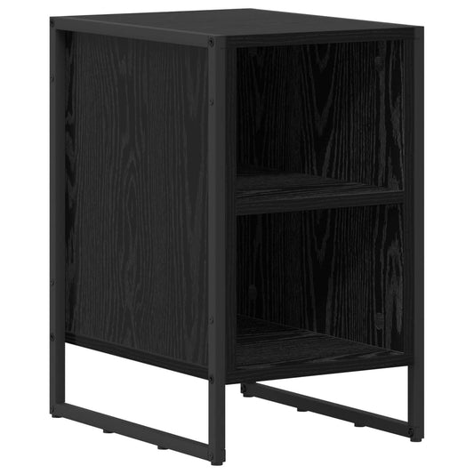 Bedside Table Black Oak 39.5 x 30 x 50 cm Engineered Wood Bedside Table Black Oak 39.5 x 30 x 50 cm Engineered Wood