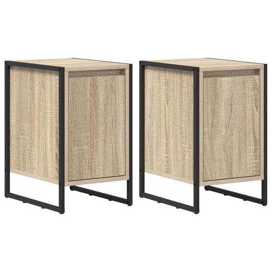 Bedside Table 2 pcs Sonoma 39.5 x 30 x 50 cm Engineered Wood Bedside Table 2 pcs Sonoma 39.5 x 30 x 50 cm Engineered Wood
