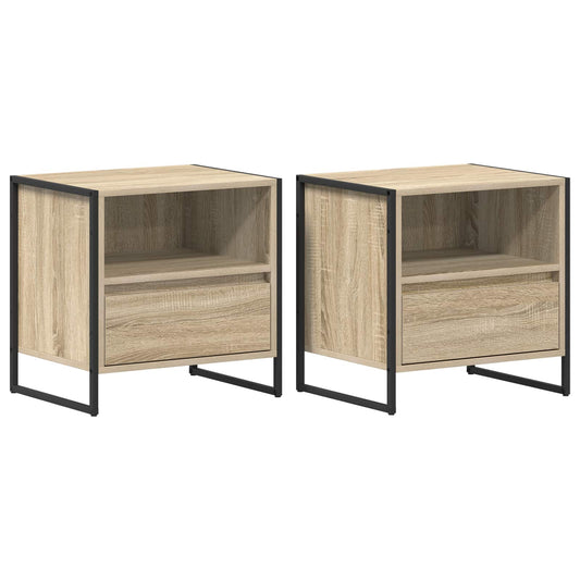 Bedside Table 2 pcs Sonoma 50 x 39.5 x 50 cm Engineered Wood Bedside Table 2 pcs Sonoma 50 x 39.5 x 50 cm Engineered Wood