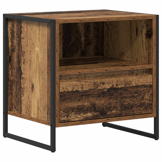 Bedside Table Old Wood 50 x 39.5 x 50 cm Engineered Wood Bedside Table Old Wood 50 x 39.5 x 50 cm Engineered Wood