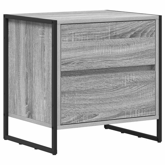 Bedside Table Grey Sonoma 50 x 39.5 x 50 cm Engineered Wood Bedside Table Grey Sonoma 50 x 39.5 x 50 cm Engineered Wood