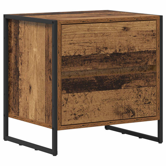 Bedside Table Old Wood 50 x 39.5 x 50 cm Engineered Wood Bedside Table Old Wood 50 x 39.5 x 50 cm Engineered Wood
