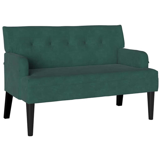 Chesterfield Bench Dark Green 112 x 65.5 x 75 cm Velvet Chesterfield Bench Dark Green 112 x 65.5 x 75 cm Velvet