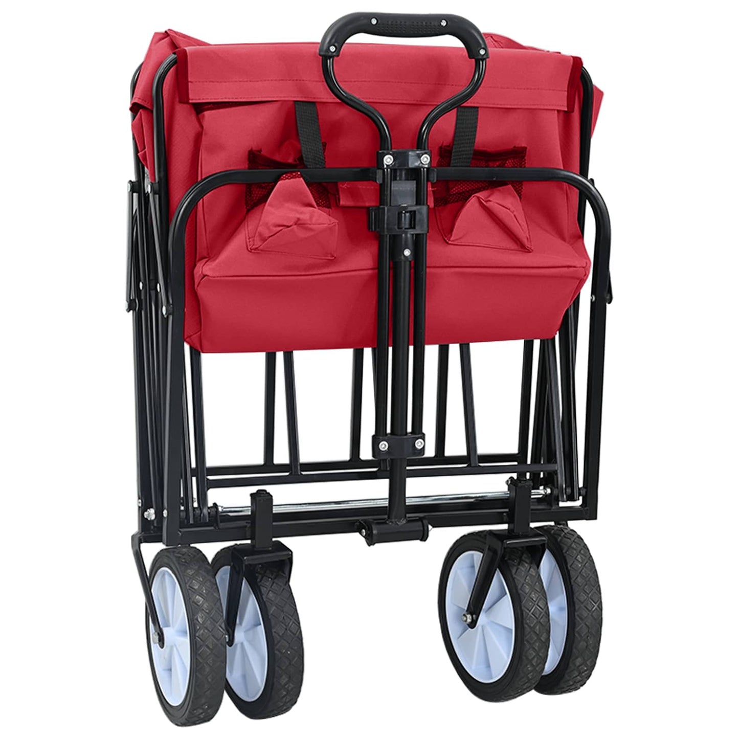 Folding Shopping Trolley with Breaks Manual Red 94 x 53 x 99 cm