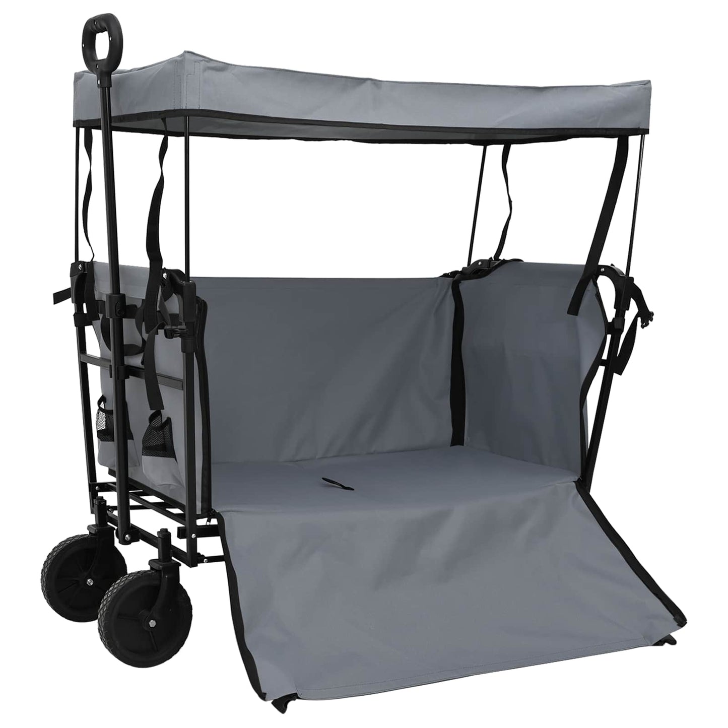 Folding Hand Trolley Grey 105 x 56.5 x 116 cm Oxford Cloth