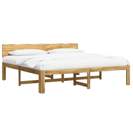Double Bed Frame with Headboard ROSTOCK White 200 x 200 cm Double Bed Frame with Headboard ROSTOCK White 200 x 200 cm