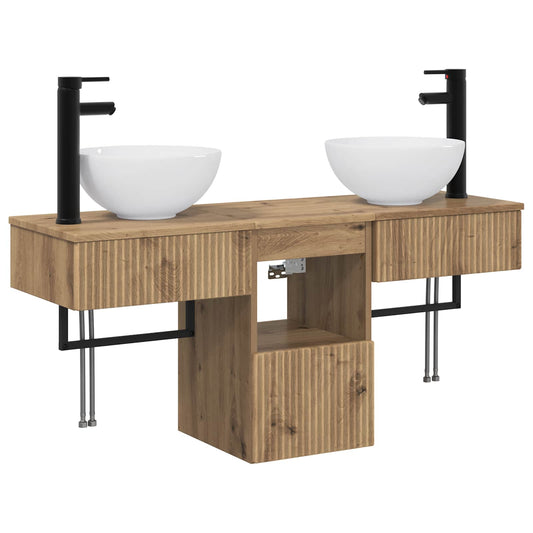 Bathroom Furniture Set 3 pcs Artisan Oak Engineered Wood Bathroom Furniture Set 3 pcs Artisan Oak Engineered Wood