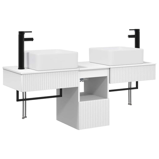 Bathroom Furniture Set 3 pcs White Engineered Wood Bathroom Furniture Set 3 pcs White Engineered Wood