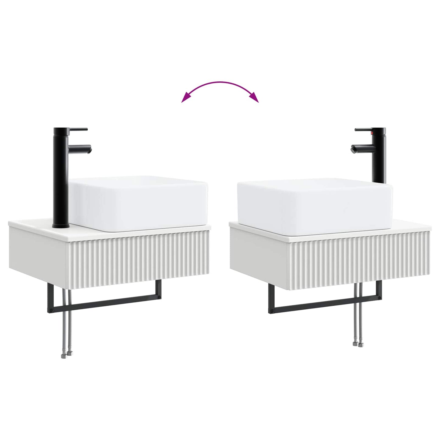 Bathroom Cabinet Set 3 pcs White 53 x 35 x 39 cm