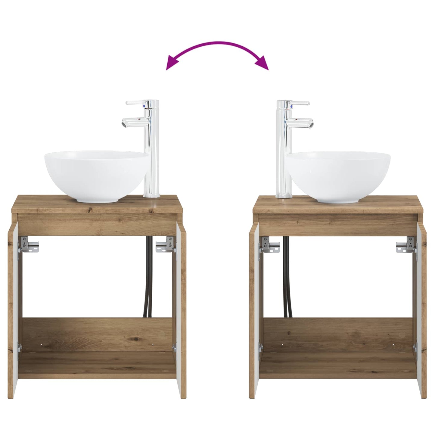 Bathroom Cabinet Set 3 pcs Artisan Oak 49.5 x 41 x 64.5 cm