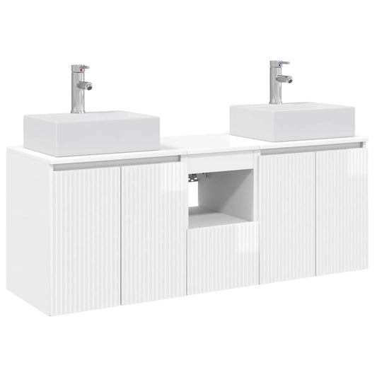 Bathroom Cabinet Set 3 pcs High Gloss White 49.5 x 41 x 62.5 cm Bathroom Cabinet Set 3 pcs High Gloss White 49.5 x 41 x 62.5 cm