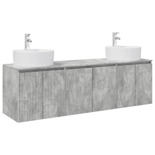 Bathroom Cabinet Set 3 pcs Concrete Grey 49.5 x 44.5 x 65 cm Bathroom Cabinet Set 3 pcs Concrete Grey 49.5 x 44.5 x 65 cm
