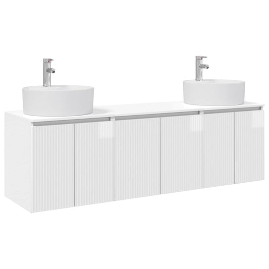 Bathroom Cabinet Set 3 pcs High Gloss White 49.5 x 44.5 x 65 cm Bathroom Cabinet Set 3 pcs High Gloss White 49.5 x 44.5 x 65 cm