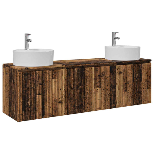 Bathroom Cabinet Set 3 pcs Old Wood 49.5 x 44.5 x 65 cm Bathroom Cabinet Set 3 pcs Old Wood 49.5 x 44.5 x 65 cm