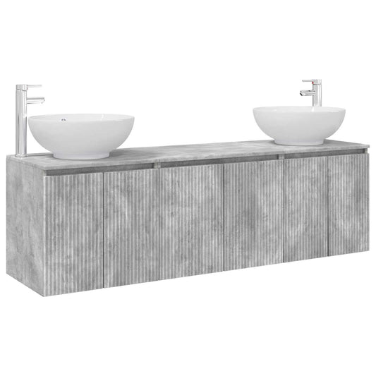 Bathroom Cabinet Set 3 pcs Concrete Grey 49.5 x 44.5 x 65 cm Bathroom Cabinet Set 3 pcs Concrete Grey 49.5 x 44.5 x 65 cm