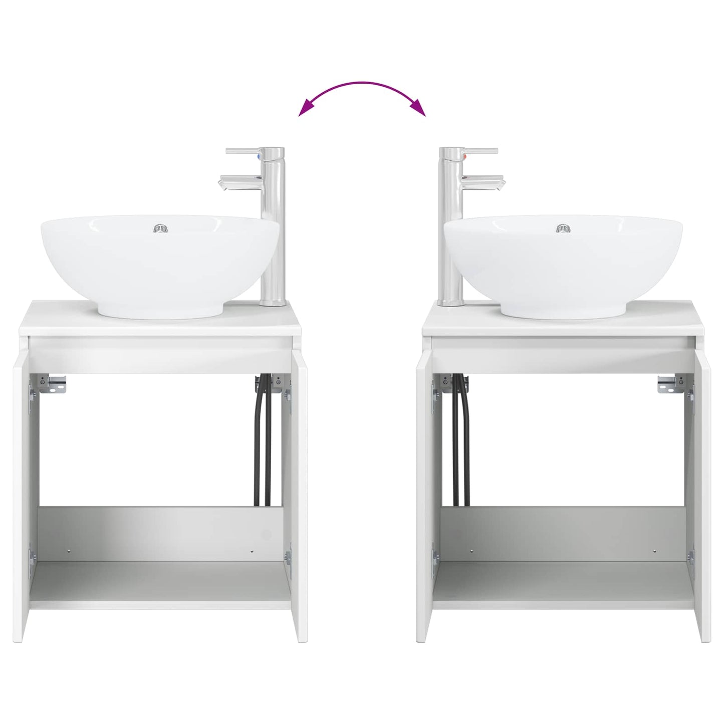 Bathroom Cabinet Set 3 pcs White 49.5 x 44.5 x 65 cm