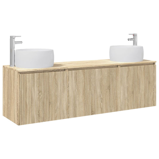 Bathroom Cabinet Set 3 pcs Sonoma Oak 49.5 x 44.5 x 66 cm Bathroom Cabinet Set 3 pcs Sonoma Oak 49.5 x 44.5 x 66 cm