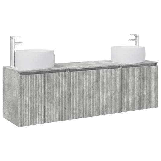 Bathroom Cabinet Set 3 pcs Concrete Grey 49.5 x 44.5 x 66 cm Bathroom Cabinet Set 3 pcs Concrete Grey 49.5 x 44.5 x 66 cm