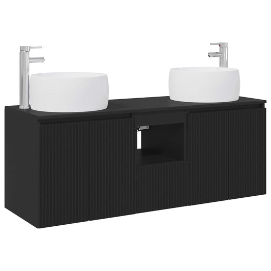 Bathroom Cabinet Set 3 pcs Black 49.5 x 44.5 x 66 cm Bathroom Cabinet Set 3 pcs Black 49.5 x 44.5 x 66 cm