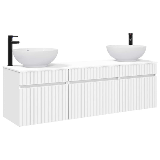 Bathroom Cabinet Set 3 pcs White 49 x 44.5 x 66.5 cm Bathroom Cabinet Set 3 pcs White 49 x 44.5 x 66.5 cm