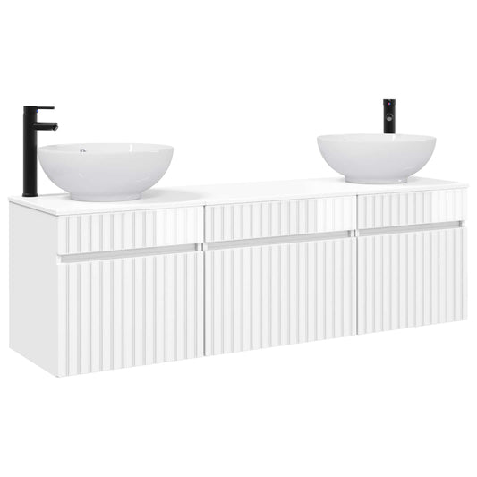 Bathroom Cabinet Set 3 pcs High Gloss White 49 x 44.5 x 66.5 cm Bathroom Cabinet Set 3 pcs High Gloss White 49 x 44.5 x 66.5 cm