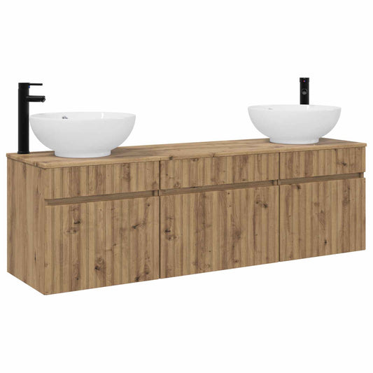 Bathroom Cabinet Set 3 pcs Artisan Oak 49 x 44.5 x 66.5 cm Bathroom Cabinet Set 3 pcs Artisan Oak 49 x 44.5 x 66.5 cm