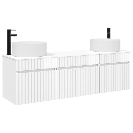 Bathroom Cabinet Set 3 pcs High Gloss White 49 x 44.5 x 65.5 cm Bathroom Cabinet Set 3 pcs High Gloss White 49 x 44.5 x 65.5 cm