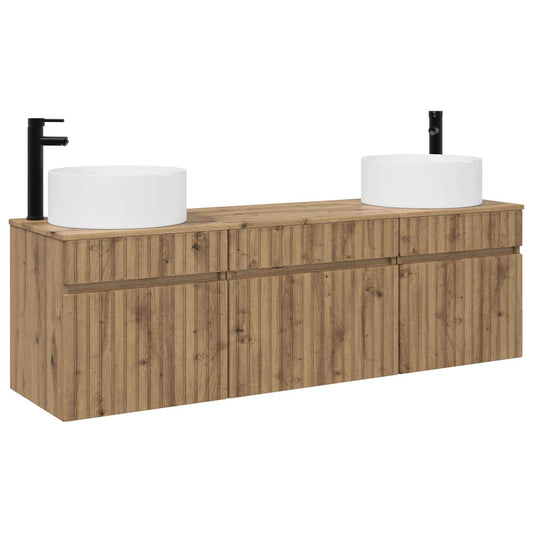 Bathroom Cabinet Set 3 pcs Artisan Oak 49 x 44.5 x 65.5 cm Bathroom Cabinet Set 3 pcs Artisan Oak 49 x 44.5 x 65.5 cm
