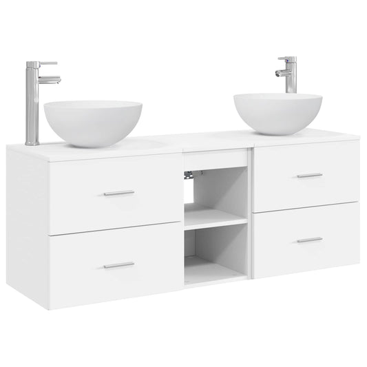 Bathroom Cabinet Set 3 pcs White 49.5 x 35 x 63 cm Bathroom Cabinet Set 3 pcs White 49.5 x 35 x 63 cm