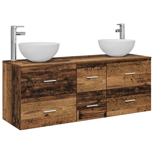 Bathroom Cabinet Set 3 pcs Old Wood 49.5 x 35 x 63 cm Bathroom Cabinet Set 3 pcs Old Wood 49.5 x 35 x 63 cm